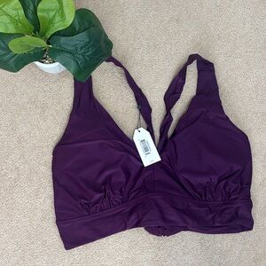 Universal Standard Deep Purple Bikini Top Sixe XL NWT